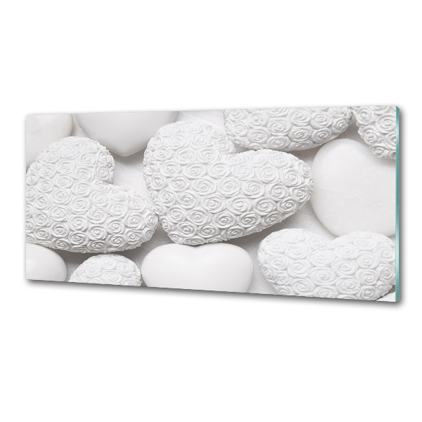 Spatplaat keuken Witte hartachtergrond