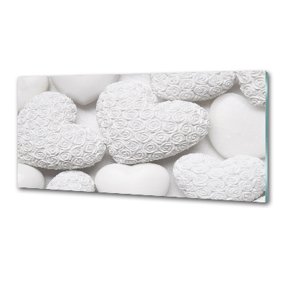 Spatplaat keuken Witte hartachtergrond