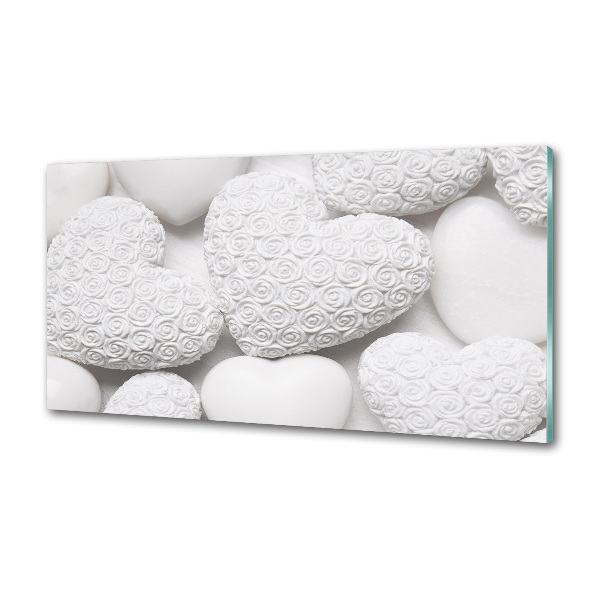 Spatplaat keuken Witte hartachtergrond