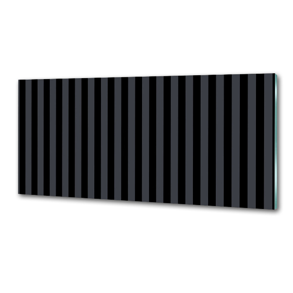 Spatscherm keuken Zwarte en grijze strepen