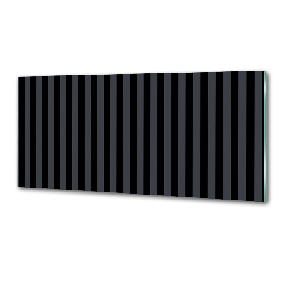 Spatscherm keuken Zwarte en grijze strepen