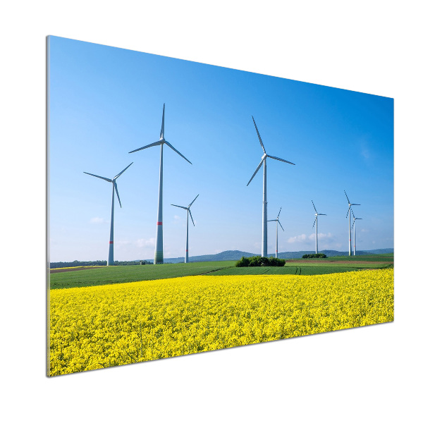 Achterwand keuken Windmolens in het veld