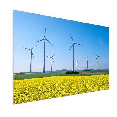 Achterwand keuken Windmolens in het veld