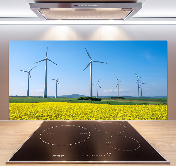 Achterwand keuken Windmolens in het veld