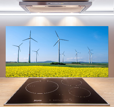 Achterwand keuken Windmolens in het veld