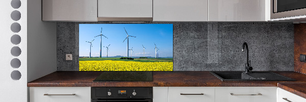 Achterwand keuken Windmolens in het veld