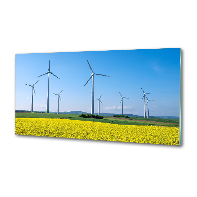 Achterwand keuken Windmolens in het veld