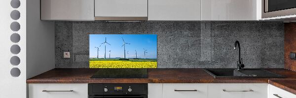 Achterwand keuken Windmolens in het veld