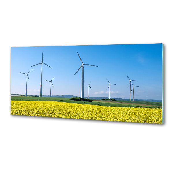 Achterwand keuken Windmolens in het veld