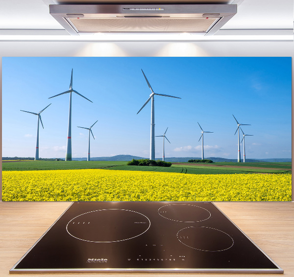 Achterwand keuken Windmolens in het veld