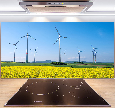Achterwand keuken Windmolens in het veld