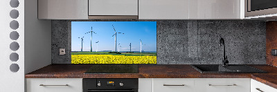 Achterwand keuken Windmolens in het veld