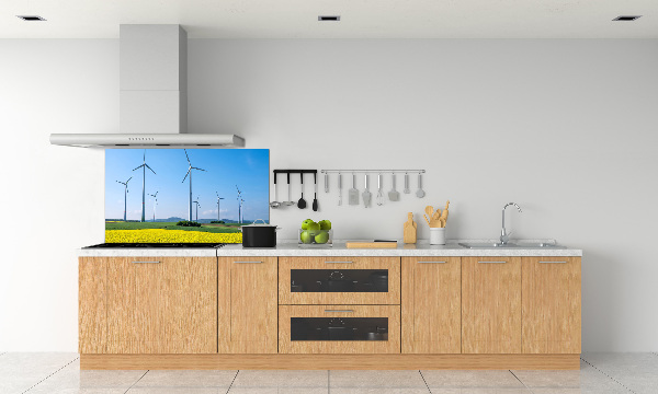 Achterwand keuken Windmolens in het veld
