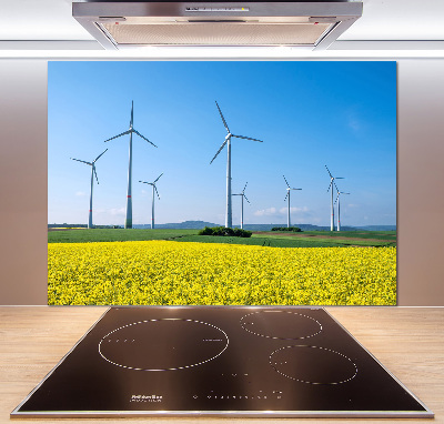 Achterwand keuken Windmolens in het veld