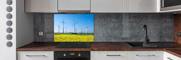 Achterwand keuken Windmolens in het veld