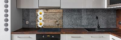 Spatplaat keuken Madeliefjeshout