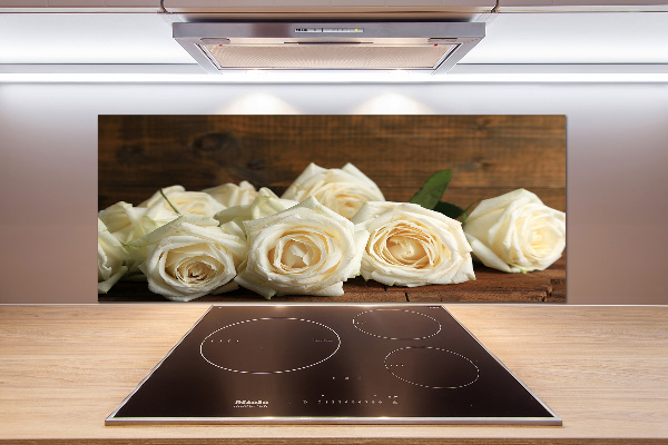 Keuken achterwand Witte rozen
