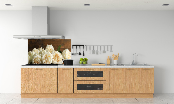 Keuken achterwand Witte rozen