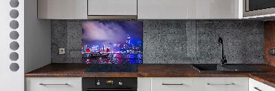 Achterwand keuken Hong Kong 's nachts