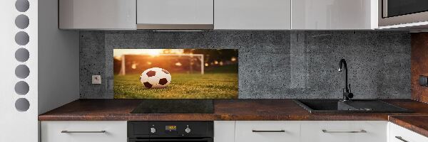 Glazen achterwand keuken De bal op het veld
