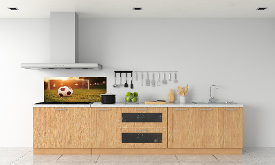 Glazen achterwand keuken De bal op het veld