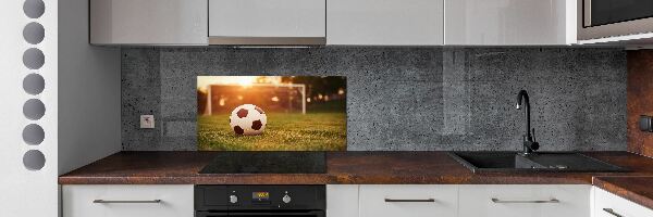 Glazen achterwand keuken De bal op het veld