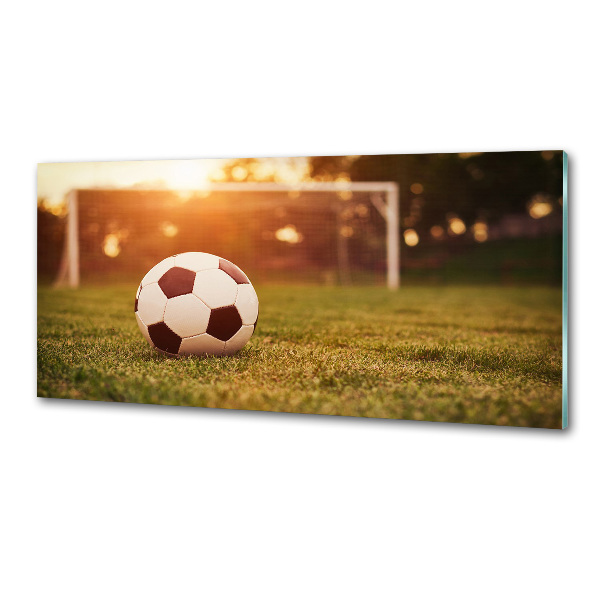 Glazen achterwand keuken De bal op het veld