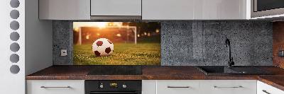 Glazen achterwand keuken De bal op het veld