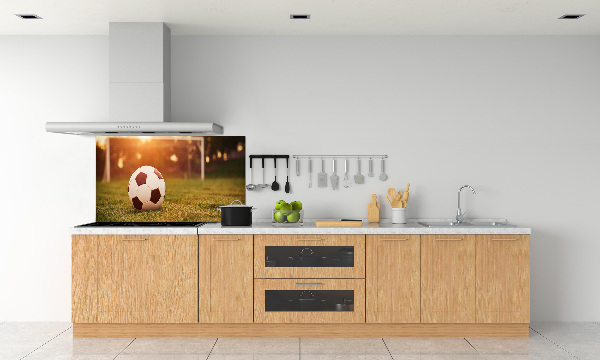 Glazen achterwand keuken De bal op het veld