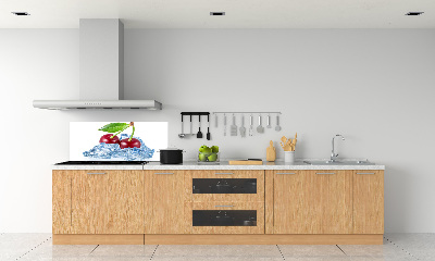 Spatscherm keuken Kers met ijs