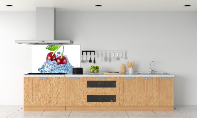 Spatscherm keuken Kers met ijs