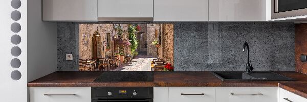 Spatscherm keuken Italiaanse straat