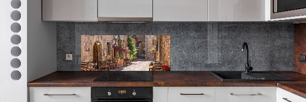 Spatscherm keuken Italiaanse straat