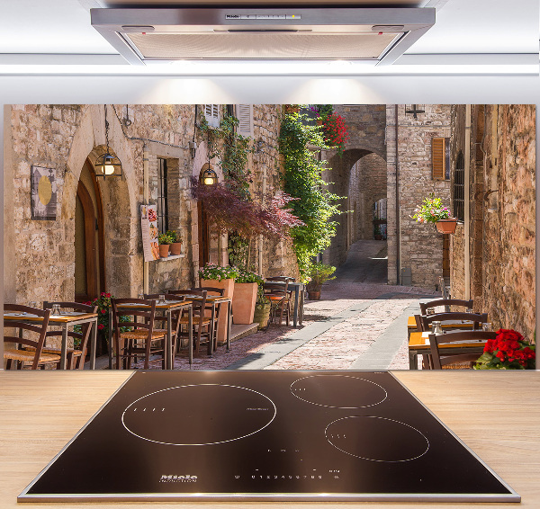 Spatscherm keuken Italiaanse straat