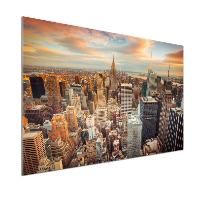 Spatplaat keuken New York vanuit vogelperspectief