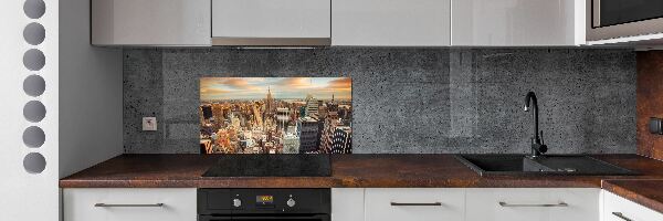 Spatplaat keuken New York vanuit vogelperspectief