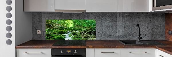 Glazen achterwand keuken Een beekje in het bos
