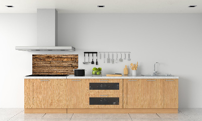 Spatscherm keuken Houten muur