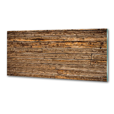 Spatscherm keuken Houten muur