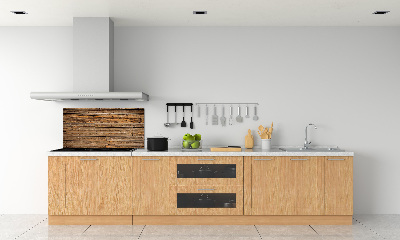 Spatscherm keuken Houten muur