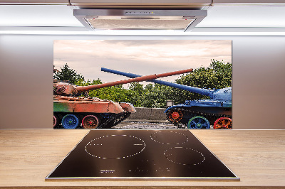 Glazen achterwand keuken Twee tanks