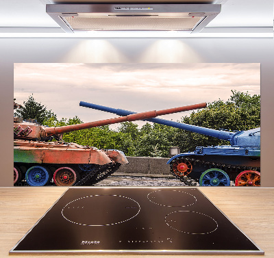 Glazen achterwand keuken Twee tanks