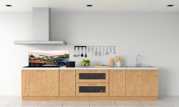 Glazen achterwand keuken Twee tanks