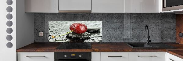 Spatscherm keuken Kersenboom in de regen