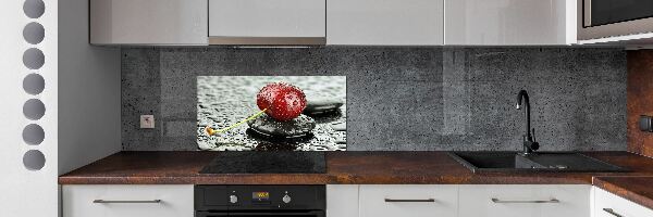 Spatscherm keuken Kersenboom in de regen
