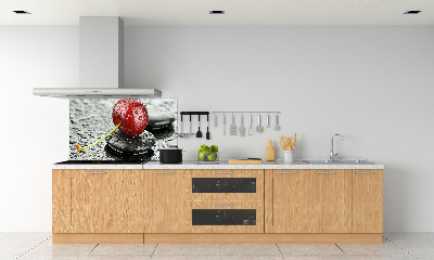 Spatscherm keuken Kersenboom in de regen