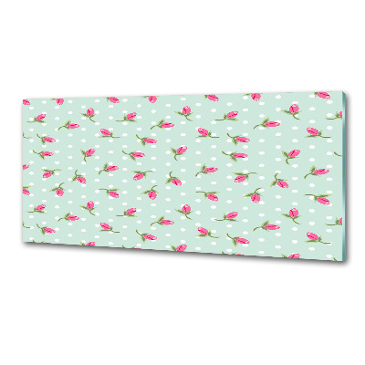 Achterwand keuken Rozenpatroon