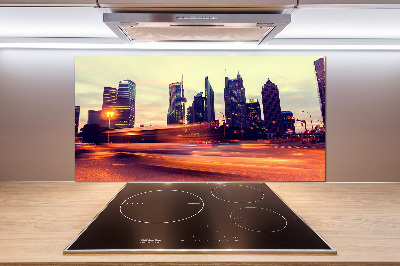 Spatscherm keuken Shanghai 's nachts