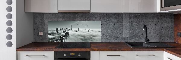 Spatplaat keuken Mist boven Dubai