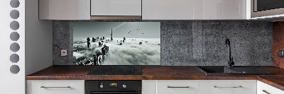 Spatplaat keuken Mist boven Dubai